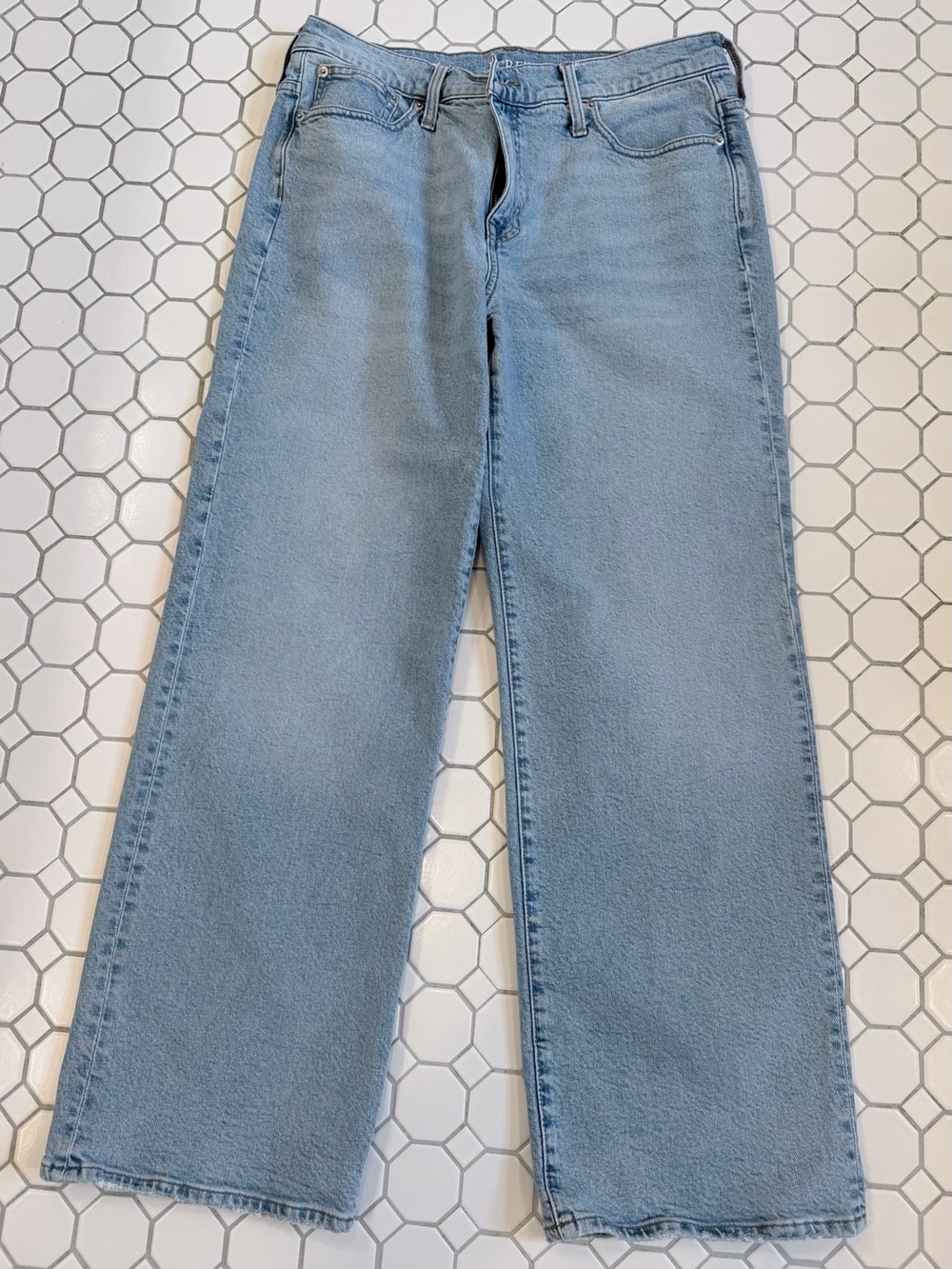 J. Crew Light Blue Straight-Leg Jeans low rise slim wide leg